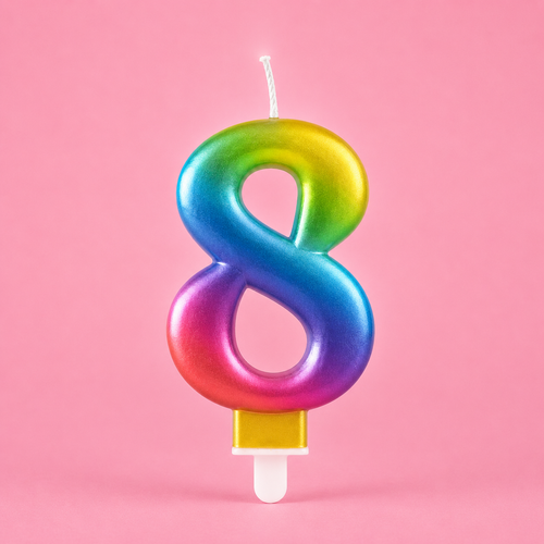 8 Number Candle