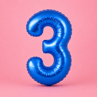 3 Number Balloon