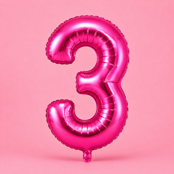 3 Number Balloon