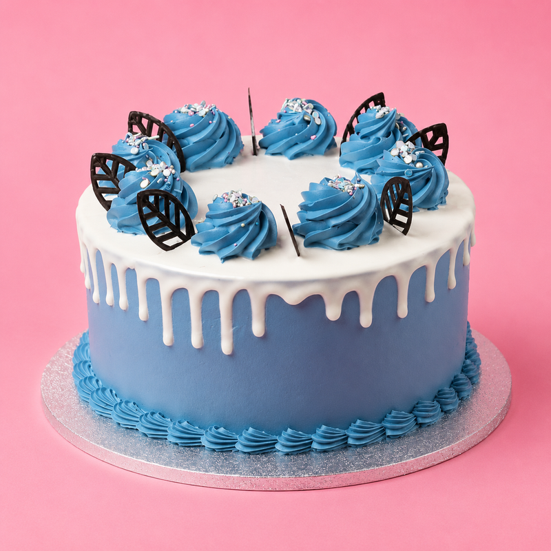 Classic Blue Vanilla Cake