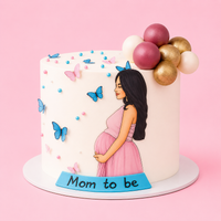 Mum-to-Be Silhouette Cake