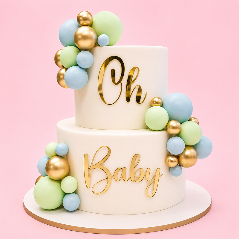 Oh Baby Two Tier Celebration Cake