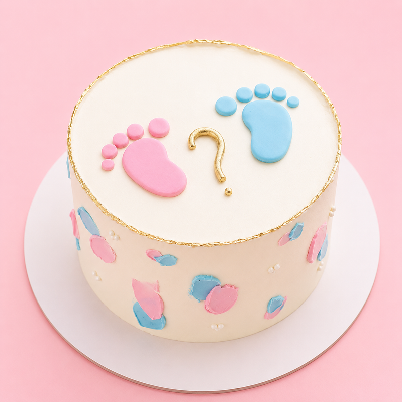 Tiny Feet Gender Reveal Cake