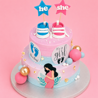 He or She Baby Shower Cake