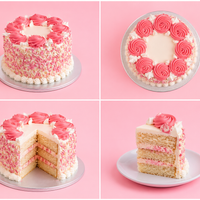 Classic Pink Blossom Cake