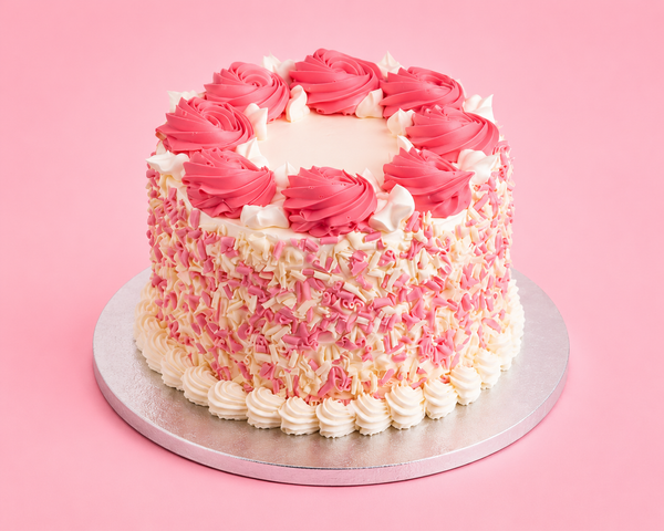 Classic Pink Blossom Cake