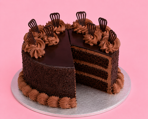 Classic Ganache Swirl Cake