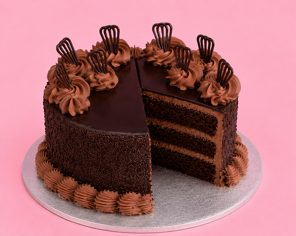 Classic Ganache Swirl Cake