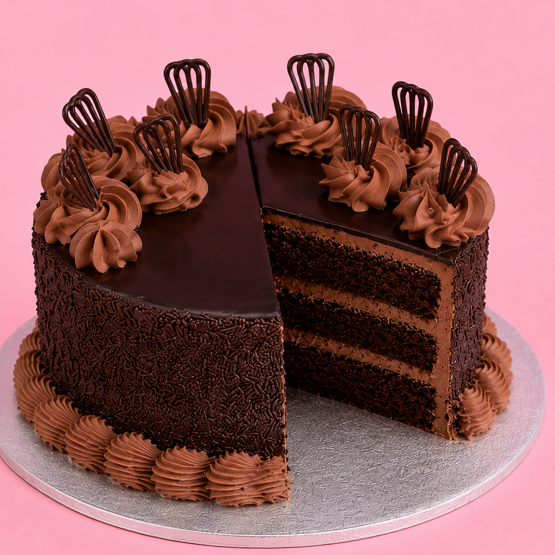 Classic Ganache Swirl Cake