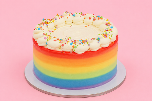 Classic Rainbow Vanilla Cake