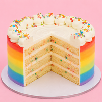 Classic Rainbow Vanilla Cake