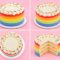 Classic Rainbow Vanilla Cake