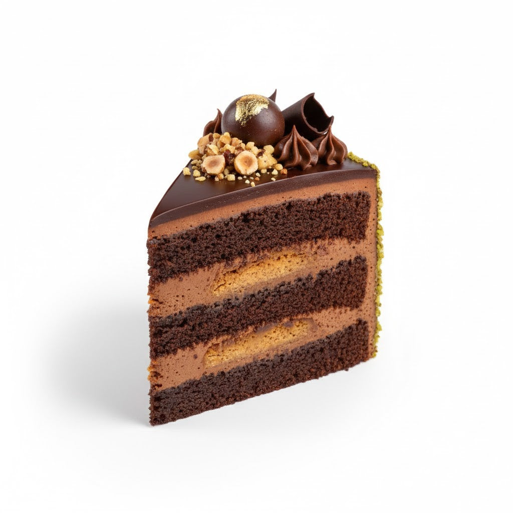 Dubai Chocolate Cake Slice