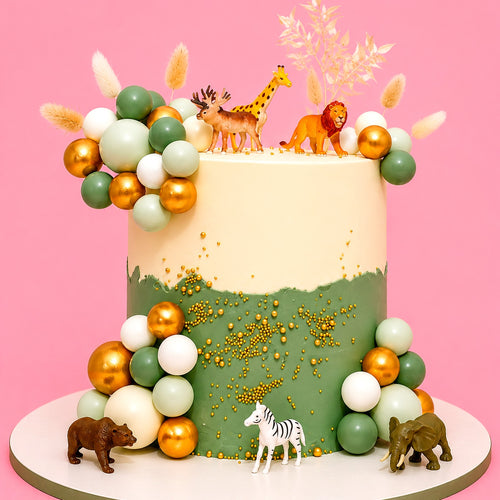Jungle Woodland Balloon Cake