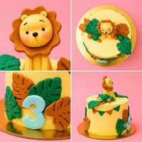 Little Lion Jungle 3rd Birthday Cake