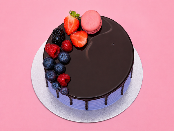 Mini Blueberry Macaron Cake