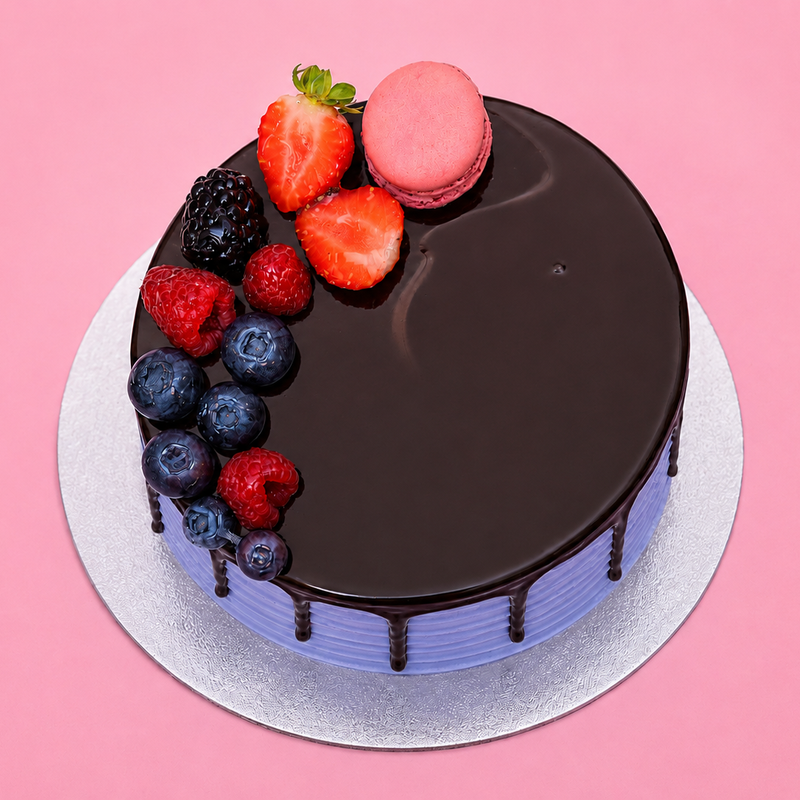 Mini Blueberry Macaron Cake
