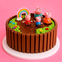 Peppa Pig Mud Puddle KitKat Cake