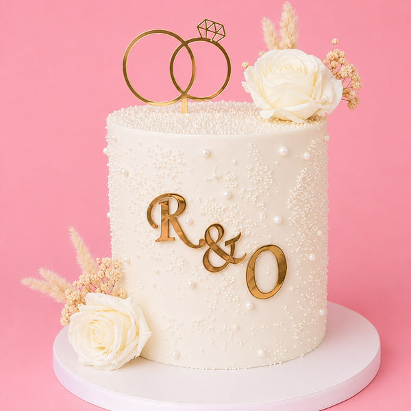 Pearl Sprinkle Wedding Cake