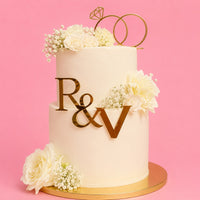 Floral Monogram Cake