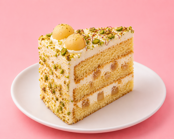 Ras Malai Cake Slice