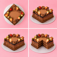 Square Rich Chocolate Cake