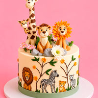 Sculpted Safari Menagerie Cake
