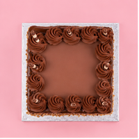Square Chocolate Dripping Cake