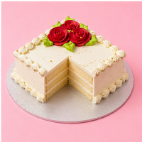 Square Ivory Enchantment Vanilla Cake