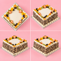Square Marble Fruit Cake