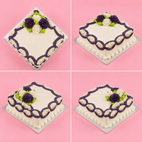 Square Rose Rendezvous Vanilla Cake