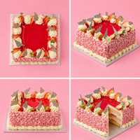Square Strawberry Cake