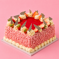 Square Strawberry Cake