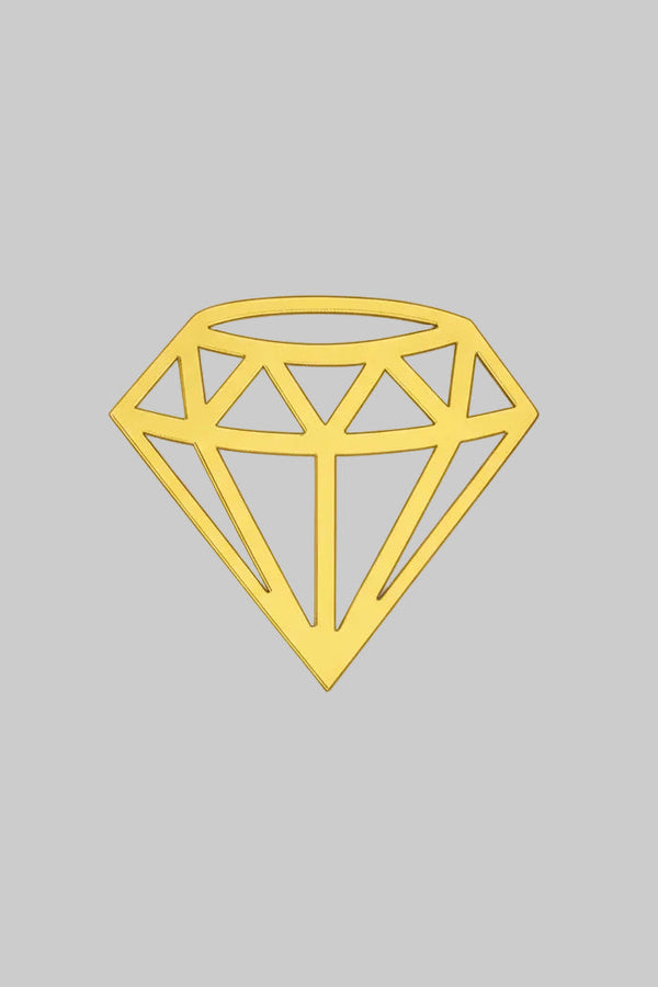 Diamond Cut-Out Gold Acrylic Cake Charms