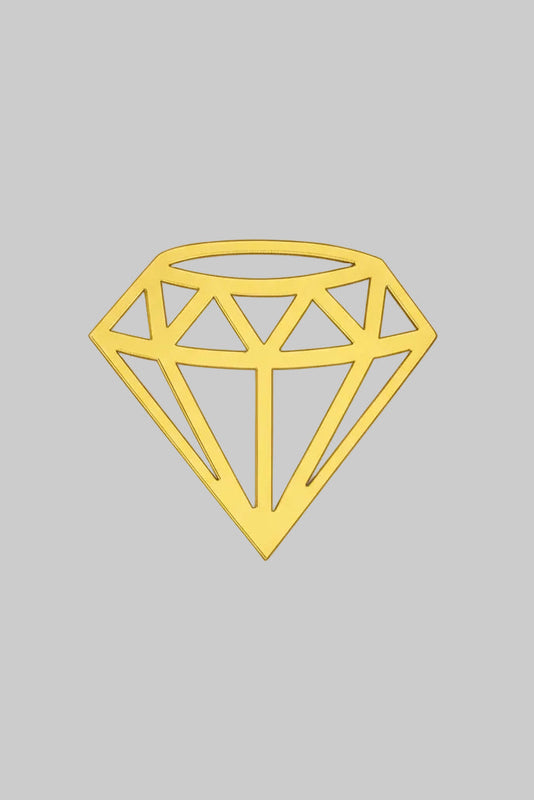 Diamond Cut-Out Gold Acrylic Cake Charms