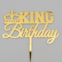 King Birthday (Mirrored Gold with Royal Crown)
