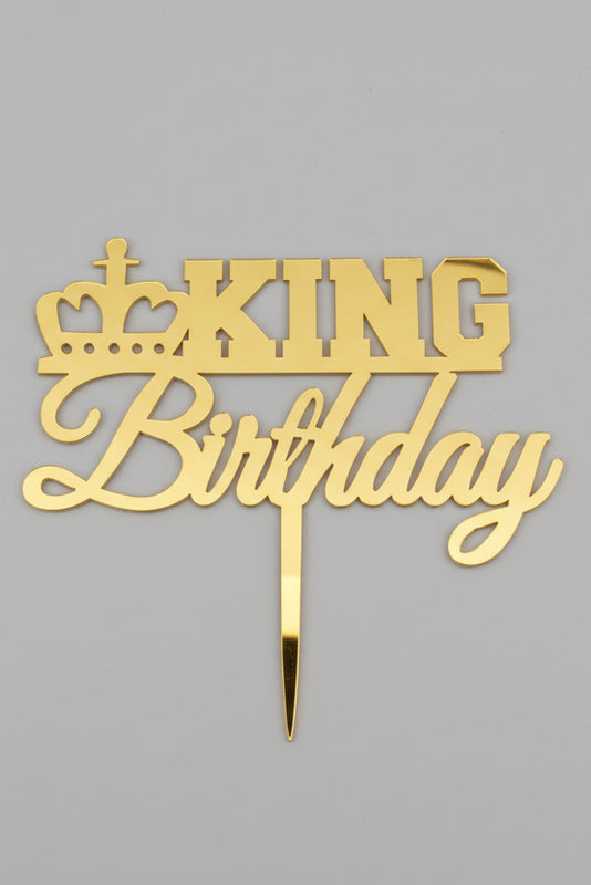 King Birthday (Mirrored Gold with Royal Crown)