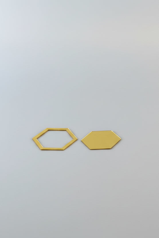 Gold Acrylic Hexagon Cupcake Toppers
