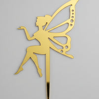 Gold Fairy Silhouette Cake Topper