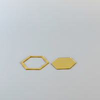 Gold Acrylic Hexagon Cupcake Toppers
