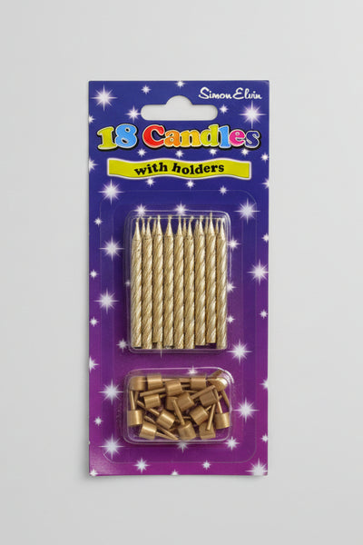 Gold Spiral Birthday Candles