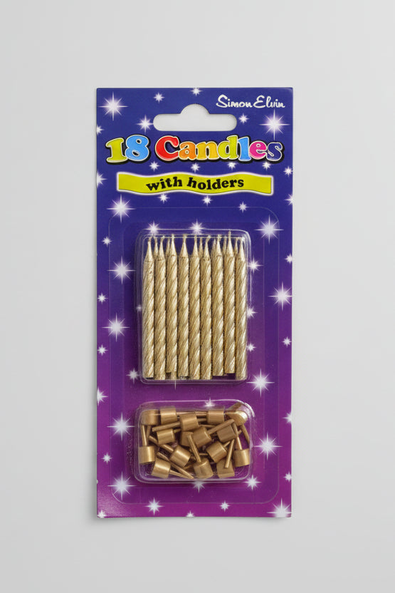 Gold Spiral Birthday Candles