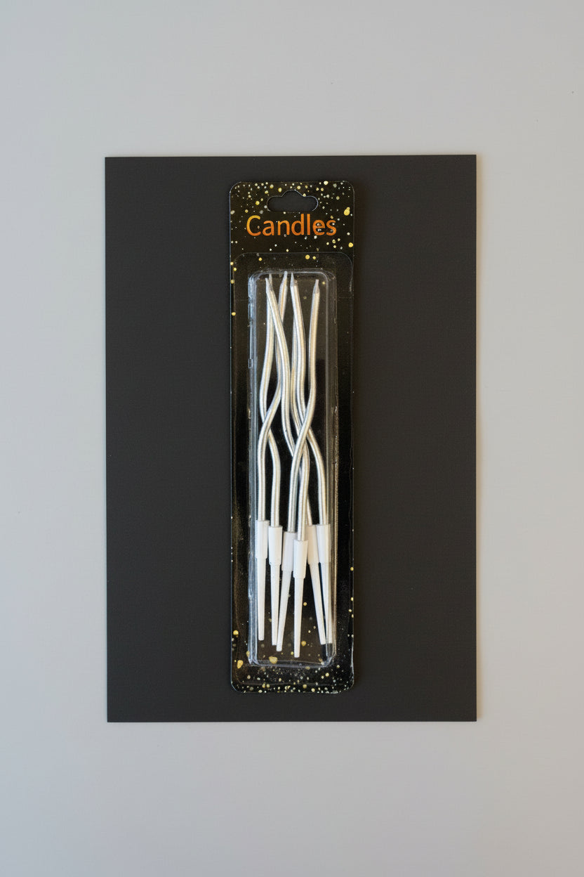 Metallic Wavy Tall Candles