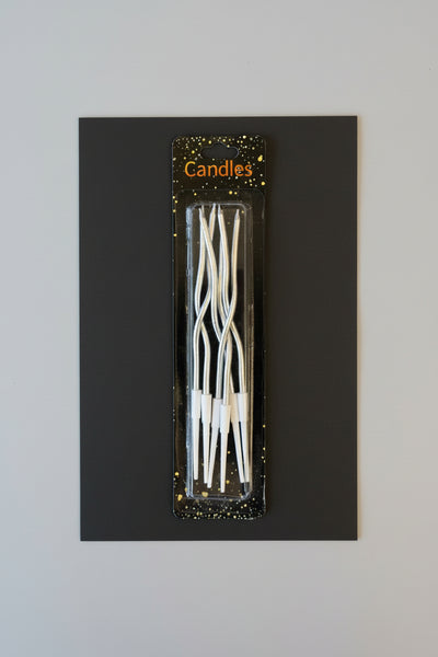 Metallic Wavy Tall Candles