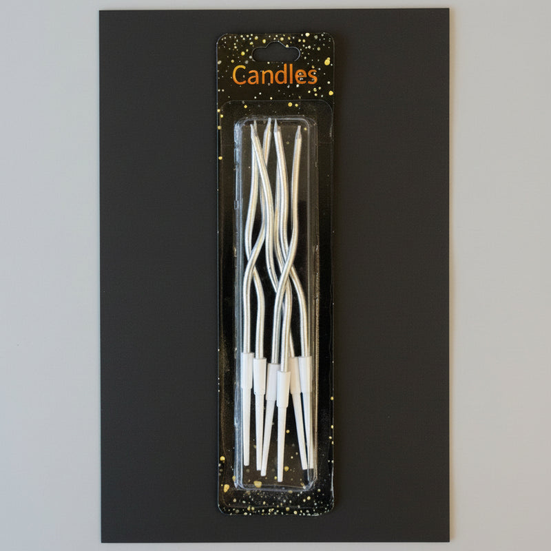 Metallic Wavy Tall Candles