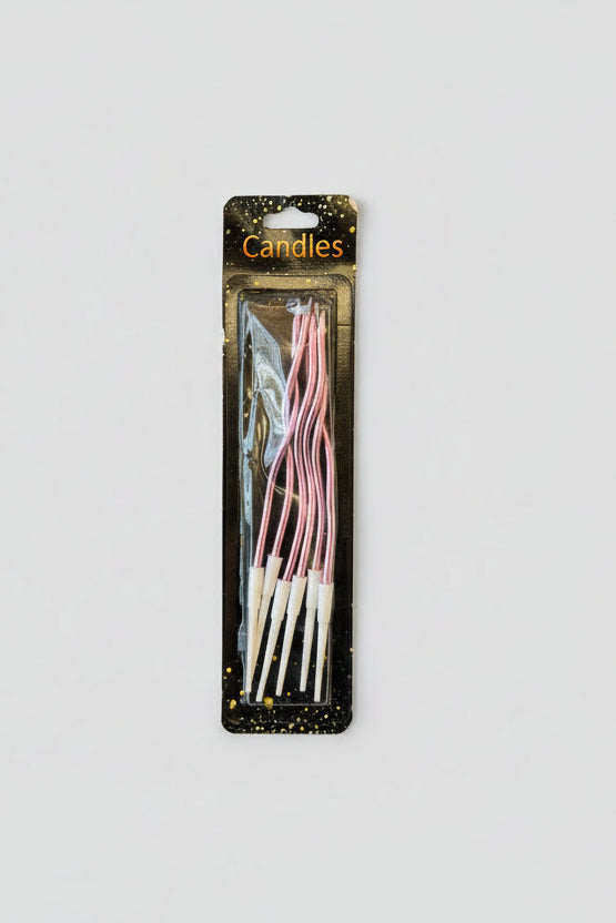 Metallic Wavy Tall Candles