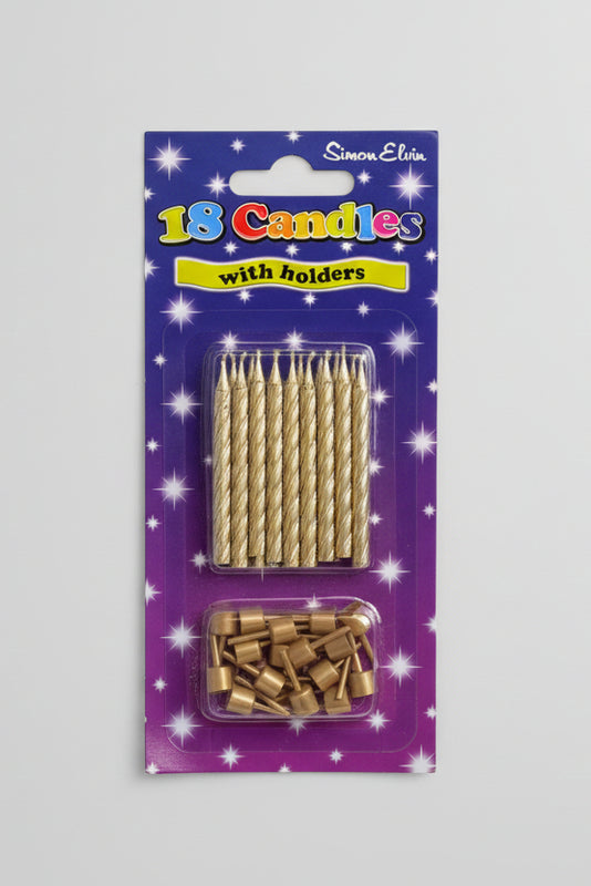 Gold Spiral Birthday Candles