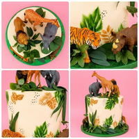 Wild Safari Realistic Animals Cake