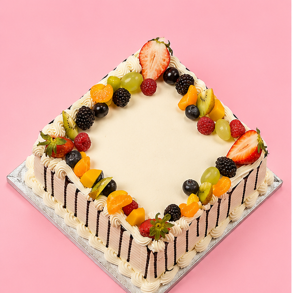 Square Mixed Fruit Cake