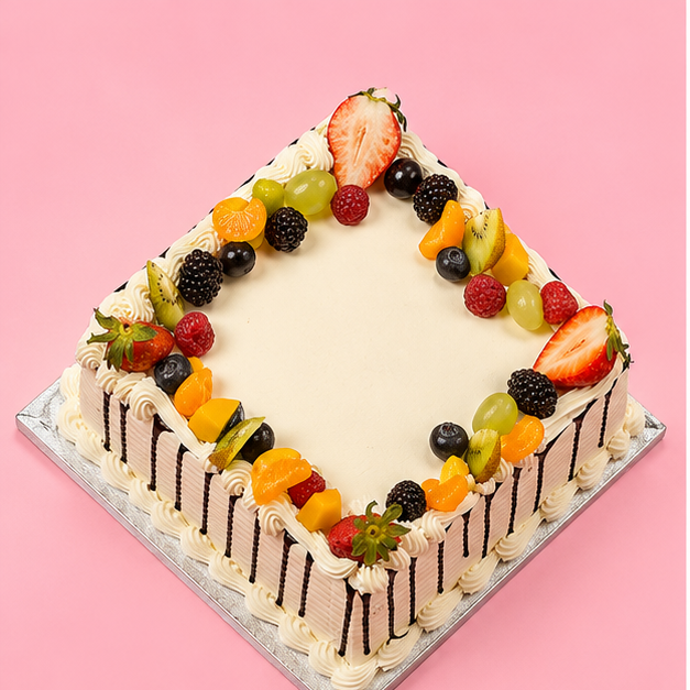 Square Mixed Fruit Cake